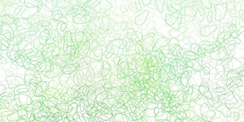 Fototapeta premium Light green, yellow vector pattern with abstract shapes.