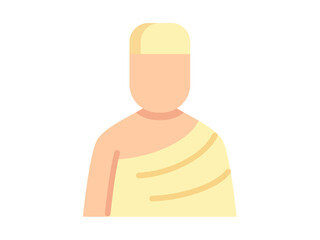 ihram muslim hajj single isolated icon with flat style