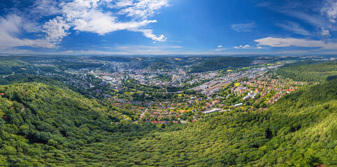 Aerial of Marburg Germany