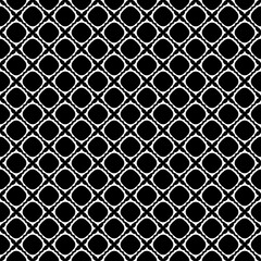 Diagonal cells with black shapes and rhombs. Vector minimal wallpaper.