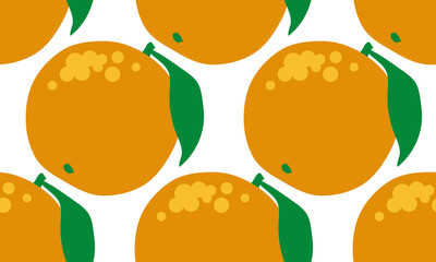 Seamless background with ripe oranges