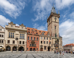 Old Town Hall with Astronomical Clock (Staroměstská radnice s orlojem) in Praha (Prague) - Czech Republic, Europe