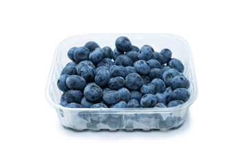 Group of fresh blueberry isolated on a white background.