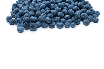 Group of fresh blueberry isolated on a white background.