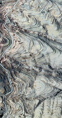 natural level curves,  vertical abstract photography of the deserts of Africa from the air, aerial...