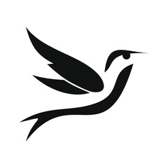 flying little bird portrait