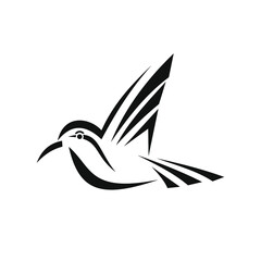 flying little bird portrait