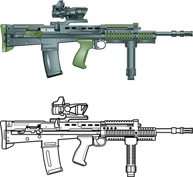 british sa80 automatic assault rifle 