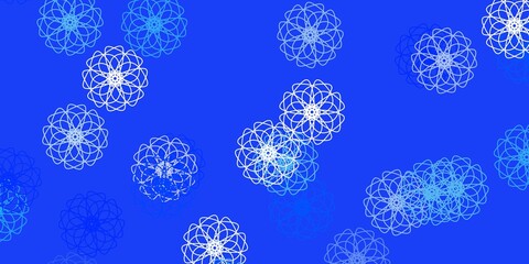 Light blue vector natural backdrop with flowers.