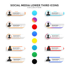 social media lower third icons collection
