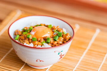 納豆　卵かけご飯　TKG　【 朝 ごはん イメージ 】