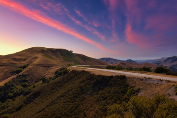 Fototapeta na wymiar View from Green Valley of Central California coast