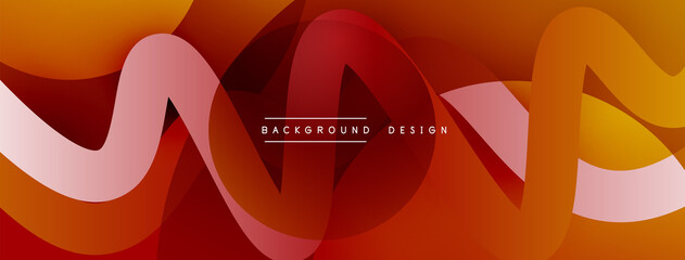 Abstract overlapping lines and circles geometric background with gradient colors