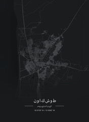 Obraz premium Map of Nouakchott, Mauritania