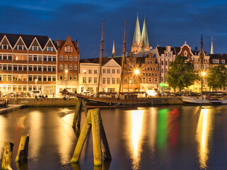 night view lübeck