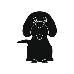 flat logos with pet shop Vector Logo 