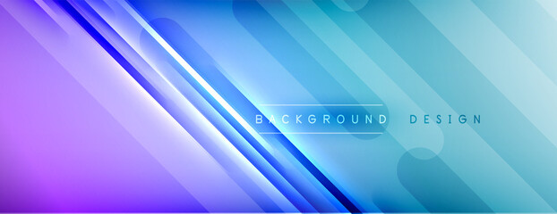 Obraz premium Abstract background - lines composition created with lights and shadows. Technology or business digital template. Trendy simple fluid color gradient abstract background with dynamic