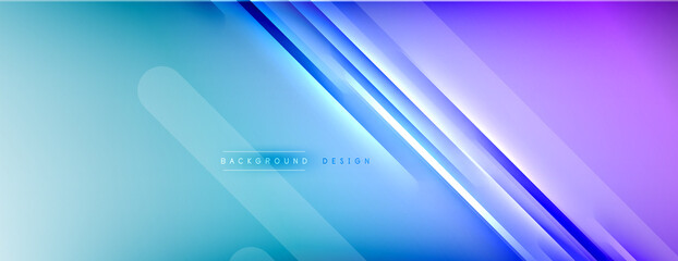 Abstract background - lines composition created with lights and shadows. Technology or business digital template. Trendy simple fluid color gradient abstract background with dynamic