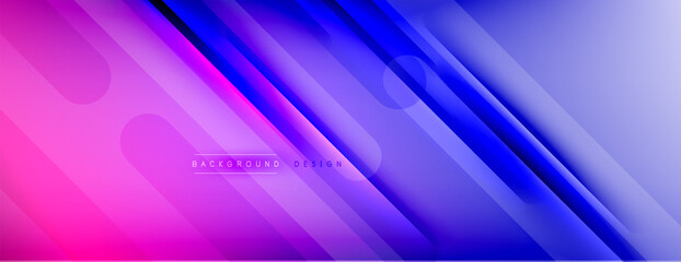 Abstract background - lines composition created with lights and shadows. Technology or business digital template. Trendy simple fluid color gradient abstract background with dynamic
