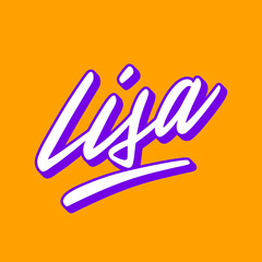 Fototapeta premium Woman name Lisa hand lettering with 3d effect