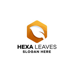 Leaves Gradient Logo Template