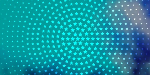 Light Pink, Blue vector template with neon stars.