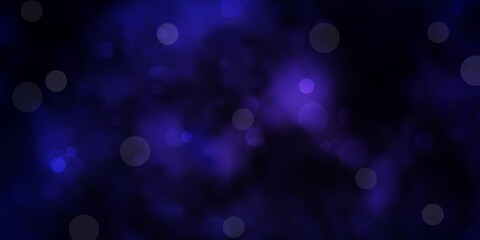 Dark Purple vector template with circles.