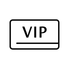 VIP flat icon. Exclusive pictogram for web. Line stroke. Isolated on white background. Outline vector eps10