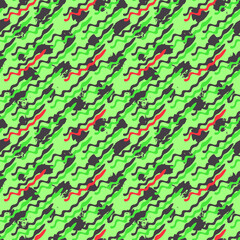 Seamless abstract urban pattern with curved geometry elements 