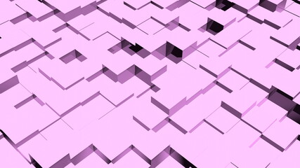 キューブ アブストラクト ジオメトリ モノクロ パステルパープル [別Verあり]