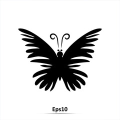 Fototapeta na wymiar Butterfly icon. Vector illustration. Eps10