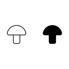 mushroom line icon