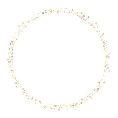 Gold Glitter Stars. Luxury Shiny Confetti.