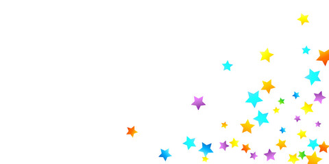 Rainbow Festive Confetti. Carnival Star Falling.