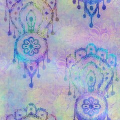 Seamless iridescent rainbow light pattern for print. High quality illustration. Swirly mix of pastel colors resembling holographic foil. Fantasy spectrum mermaid fantastical pattern for print.