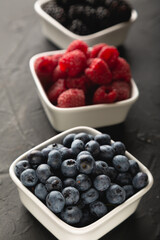 Fresh berries, raspberries, blueberries, blackberries