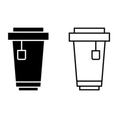 Coffee icon vector set. Tea illustration sign collection. hot drinks symbol or logo.
