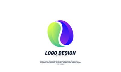 awesome stock illustrator abstract creative logo for company bussiness colorful logo design