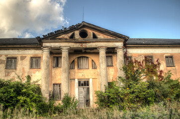 Fototapeta na wymiar Abandoned Pilsblidene manor, Blidene, Latvia.