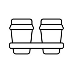 Coffee icon vector set. Tea illustration sign collection. hot drinks symbol or logo.
