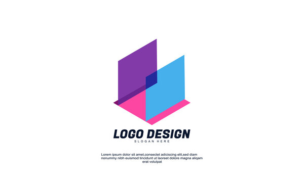 stock illustrator creative company business idea brandtity logo design multicolor template design