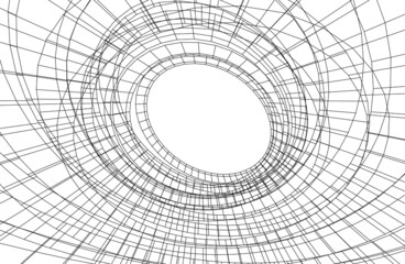 abstract architecture geometric shape 3d background