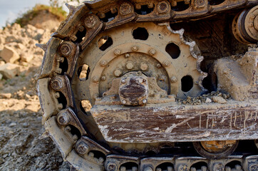 bulldozer work machine excavator construction site