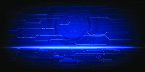 Obraz premium Abstract blue modern tech sapce futuristic design concepts.Vector illustrations.