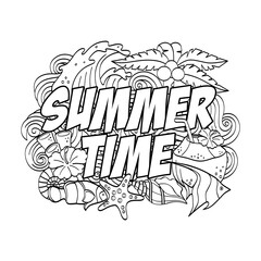 Summer Time Doodle Style Design