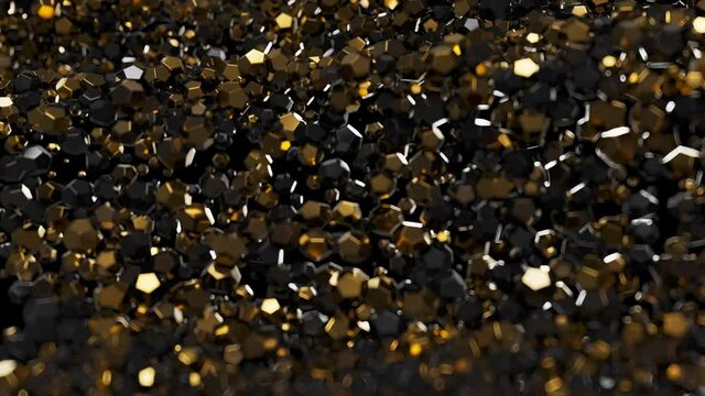 Dark gold abstract animation background