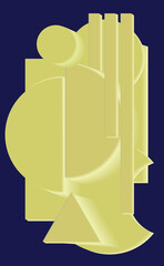 Abstract installation of geometric shapes