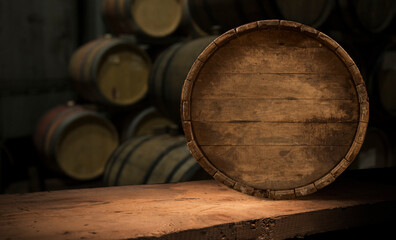 old barrel isoalted on a white background