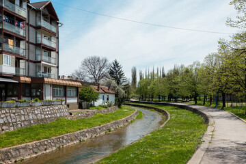 The panorama od small Serbian city