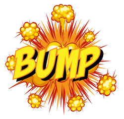 Comic speech bubble with bump text
